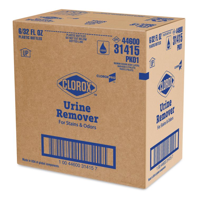 CloroxPro Urine Remover for Stains and Odors, Clean Floral Scent, 32 oz Pull-Top Bottle (Each)