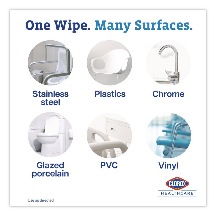 VersaSure Cleaner Disinfectant Wipes, 1-Ply, 6.75 x 8, Fragranced, White, 85/Canister (Each)
