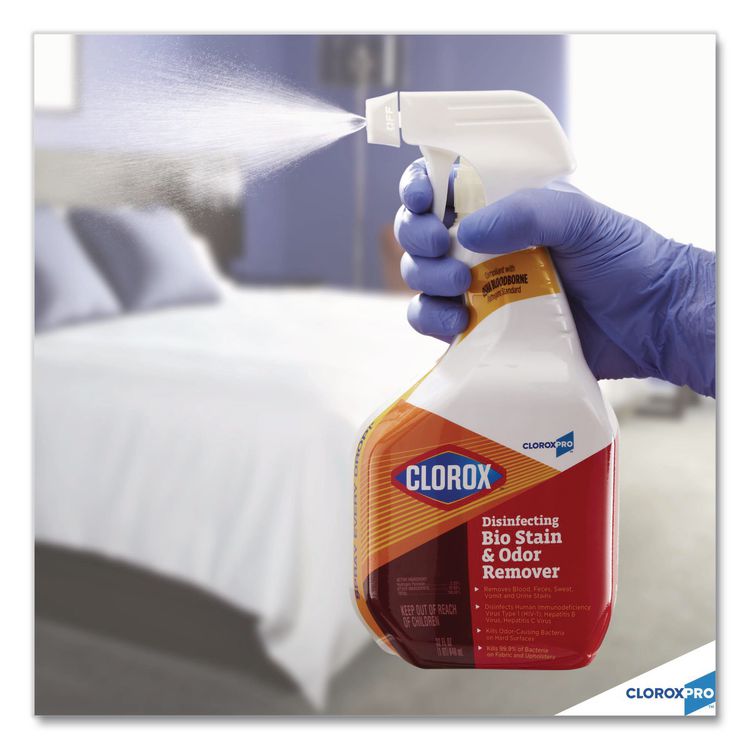 CloroxPro Disinfecting Bio Stain and Odor Remover, Fragranced, 32 oz Spray Bottle (Each)