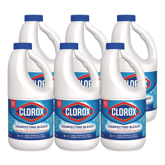 Concentrated Regular Disinfecting Bleach, Unscented, 43 oz Bottle (Each)