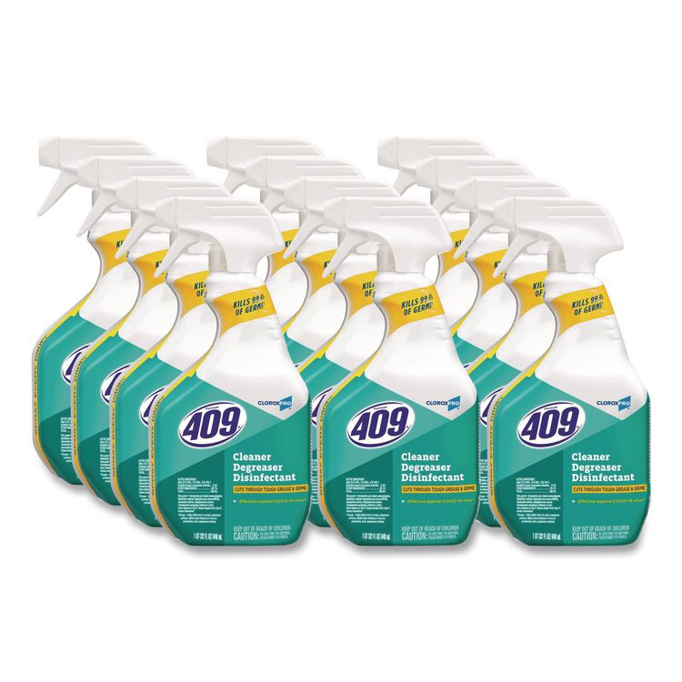CloroxPro Cleaner Degreaser Disinfectant, 32 oz Spray, 12/Carton