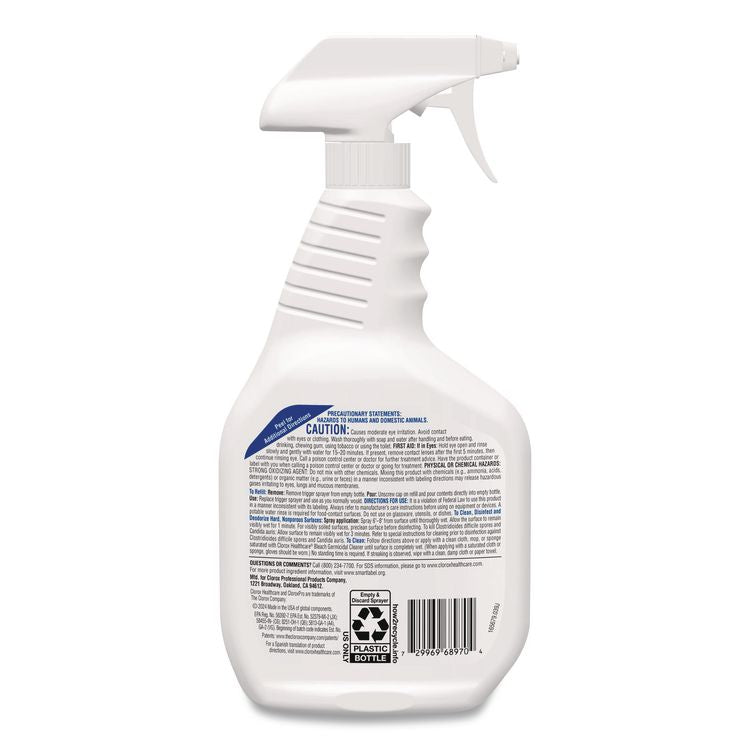 Bleach Germicidal Cleaner, Unscented, 32 oz Spray Bottle (Each)