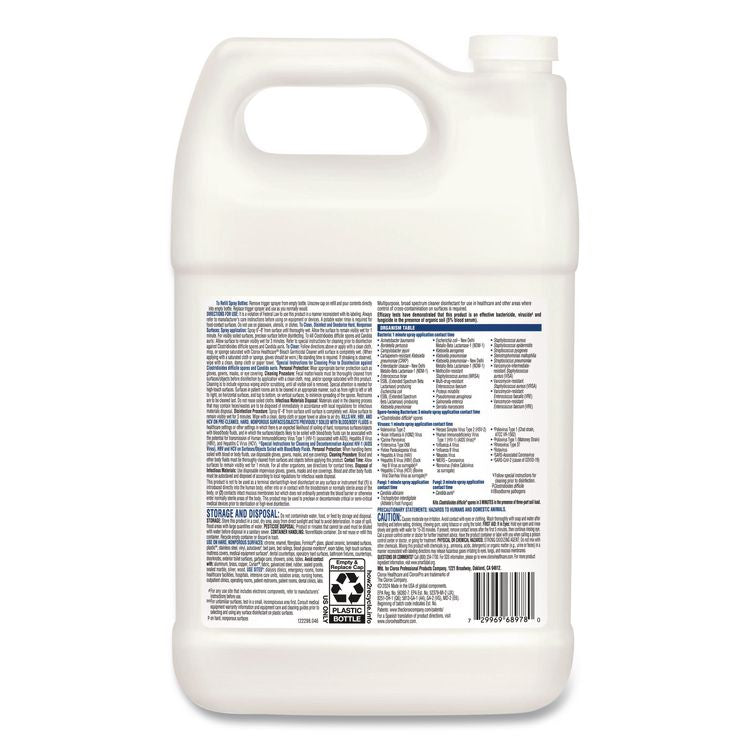 Bleach Germicidal Cleaner, Unscented, 128 oz Refill Bottle (Each)