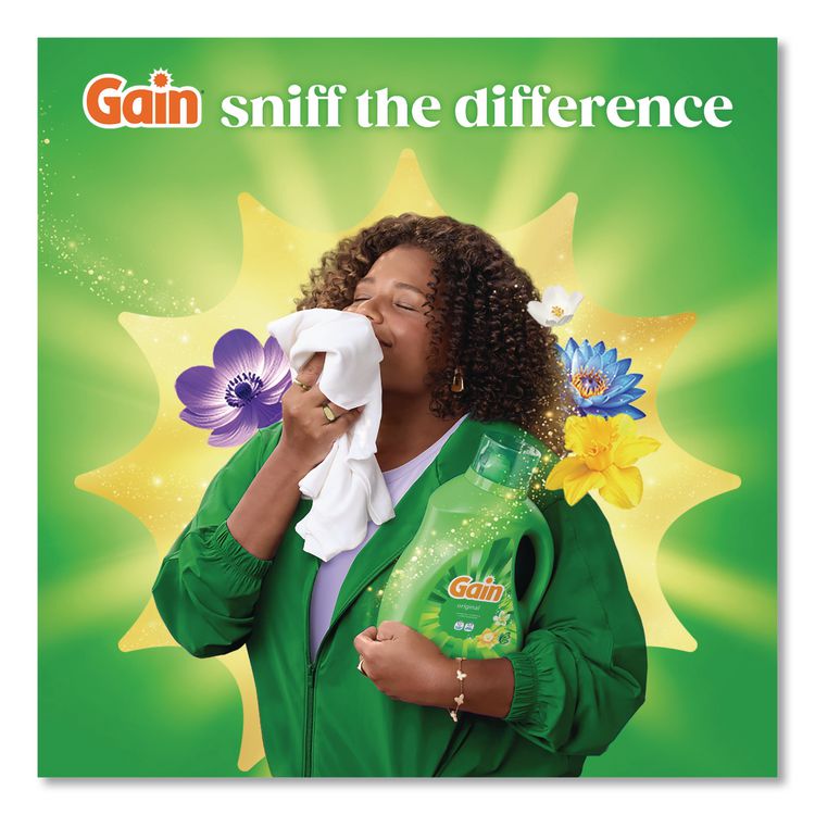 Liquid Laundry Detergent, Gain Original Scent, 81 oz Pour Bottle, 4/Carton