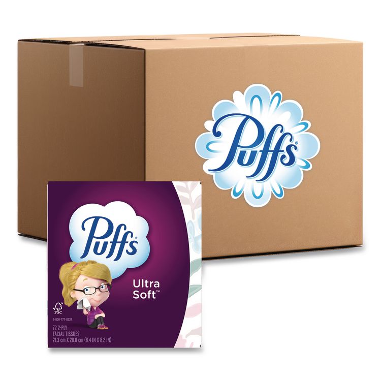 Ultra Soft Facial Tissue, 2-Ply, White, 72 Sheets/Box, 24 Boxes/Carton
