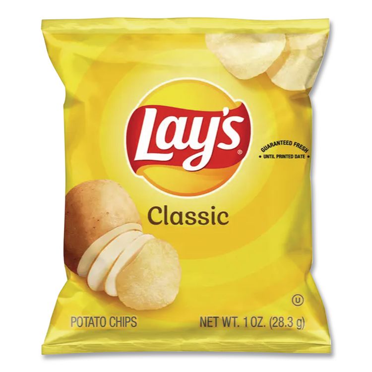 Regular Potato Chips, Classic Flavor, 1 oz Bag, 50/Carton