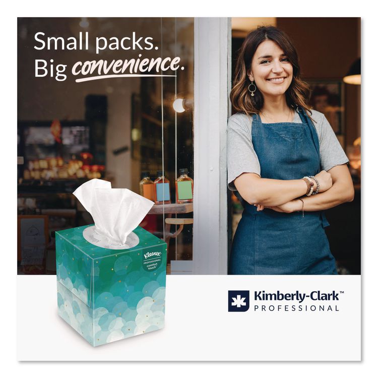 Professional Facial Tissue, Pop-Up Box, 2-Ply, 90 Sheets/Box, 6 Boxes/Pack