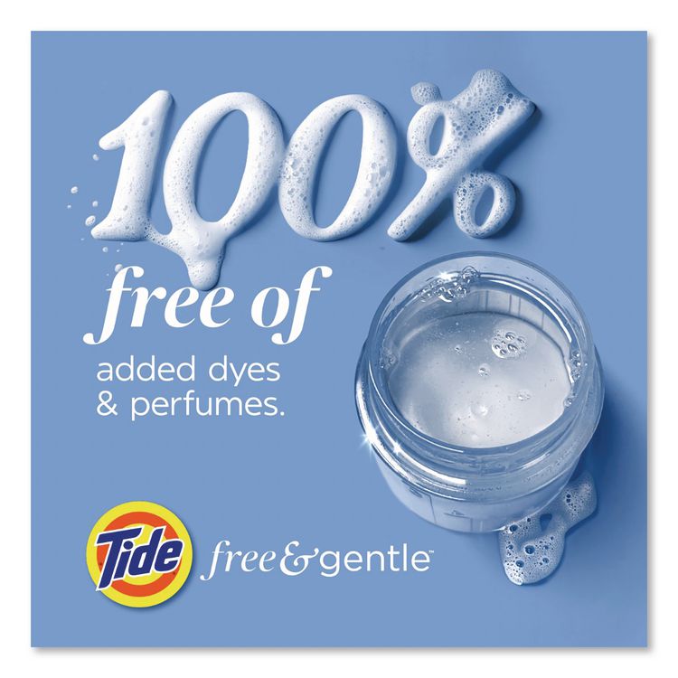 Free and Gentle Liquid Laundry Detergent, HE Compatible, 58 Loads, 77 oz Bottle, 4/Carton