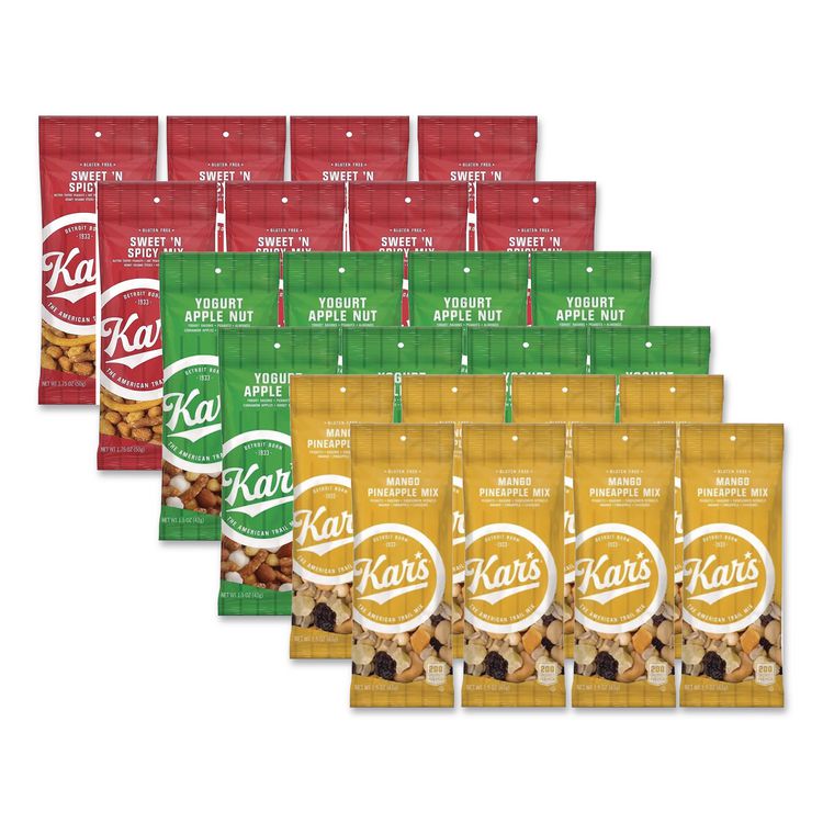 Trail Mix Variety Pack, Assorted Flavors, 24 Packets/Carton