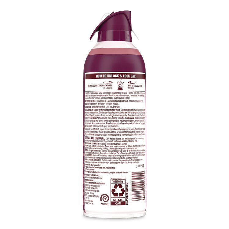 Air Sanitizer Spray, Light Breeze Scent, 10 oz Aerosol Spray, 6/Carton
