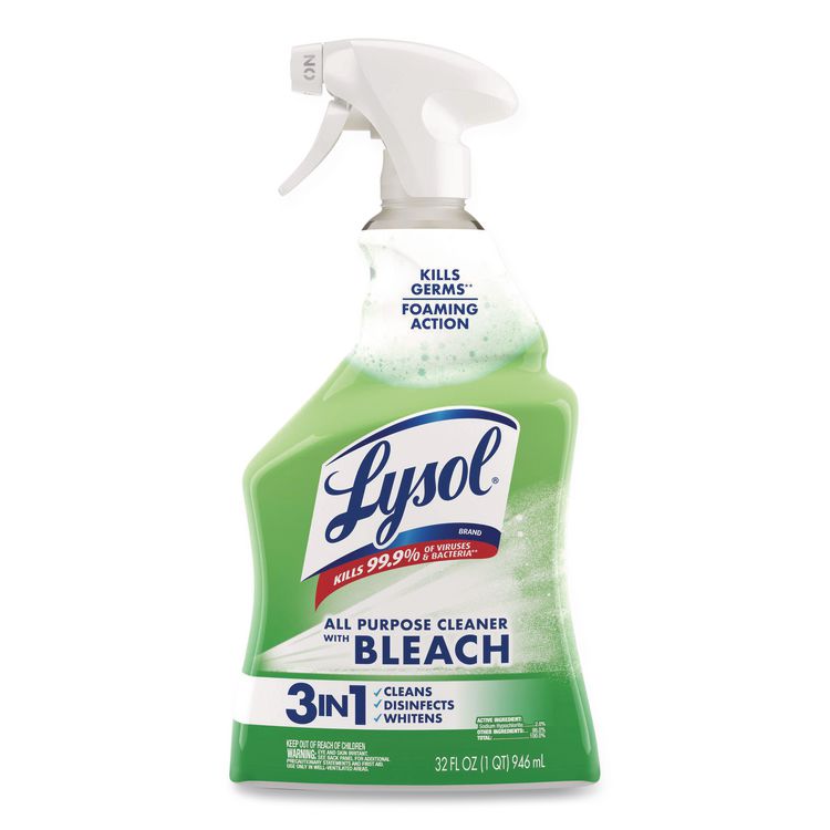 Multi-Purpose Cleaner with Bleach, 32 oz Spray Bottle, 12/Carton