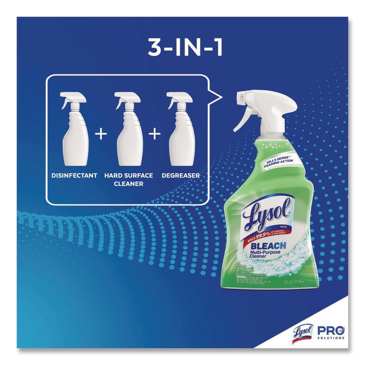 Multi-Purpose Cleaner with Bleach, 32 oz Spray Bottle, 12/Carton