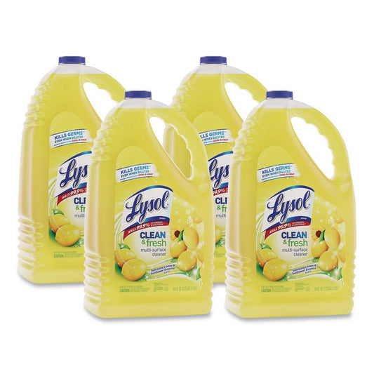 Clean and Fresh Multi-Surface Disinfectant Cleaner, Sparkling Lemon and Sunflower Essence, 144 oz Bottle (Each)