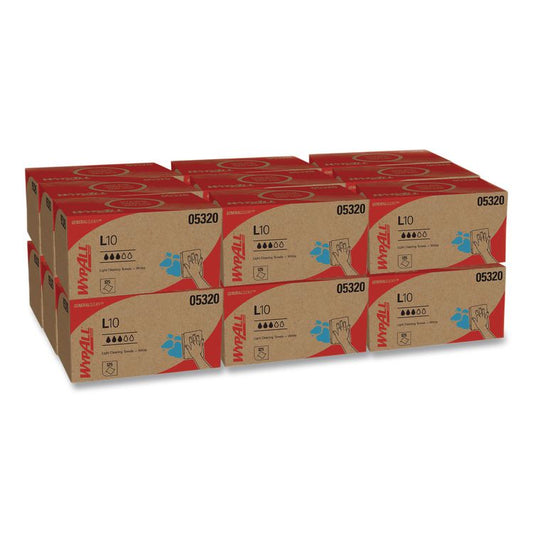 L10 Towels, POP-UP Box, 1-Ply, 9 x 10.5, White, 125/Box, 18 Boxes/Carton