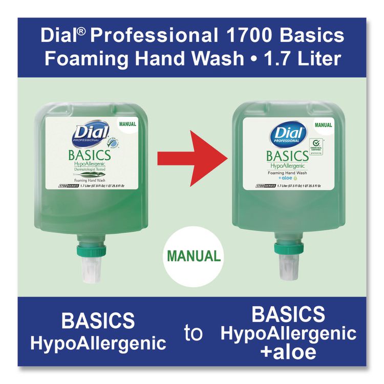 Basics Hypoallergenic Foaming Hand Wash Refill for 1700 Dispenser, Fresh Floral Scent, 1.7 L (Each)