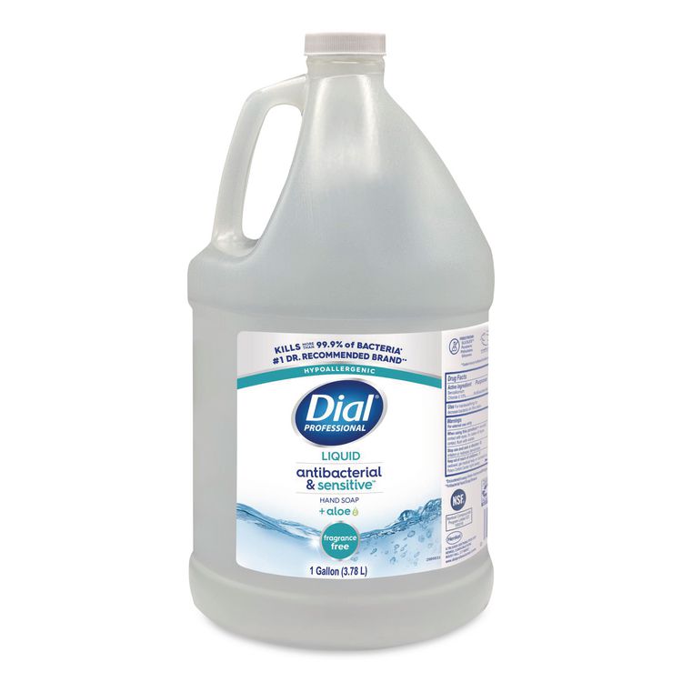 Antibacterial and Sensitive Liquid Hand Soap, Fragrance Free, 1 gal (Each)