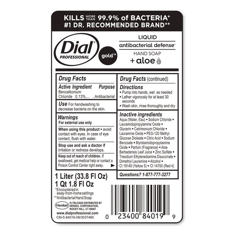 Antibacterial Defense Gold Liquid Hand Soap, 1 L (Each)
