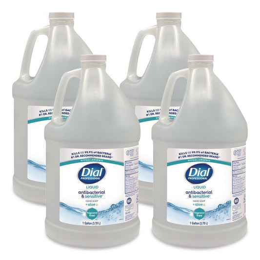 Antibacterial and Sensitive Liquid Hand Soap, Fragrance Free, 1 gal (Each)
