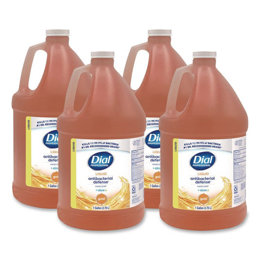 Antibacterial Defense Gold Liquid Hand Soap, 1 gal, 4/Carton