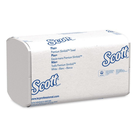 Slimfold Towels, 1-Ply, 7.5 x 11.6, White, 90/Pack, 24 Packs/Carton