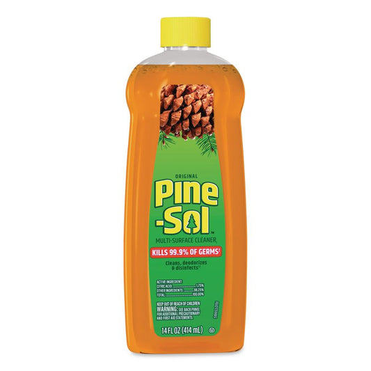Multi-Surface Cleaner Disinfectant Concentrated, Pine Scent, 14 oz Bottle, 12/Carton