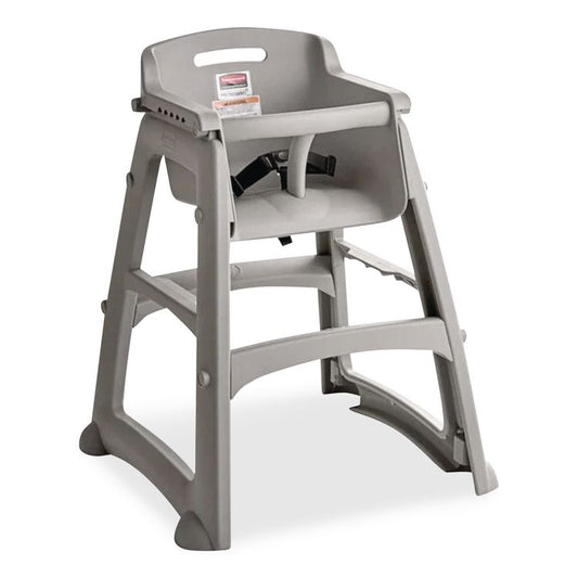 Sturdy Chair High Chair without Wheels, Supports Up to 33 lbs, 30.76" Seat Height, Platinum