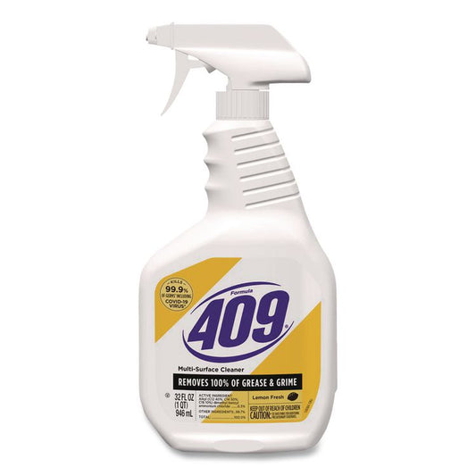 Multi-Surface Cleaner, Lemon Scent, 32 oz Spray Bottle, 9/Carton