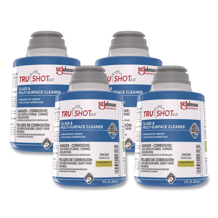 TruShot 2.0 Glass and Multisurface Cleaner, Fresh Scent, 9 oz Cartridge (Each)