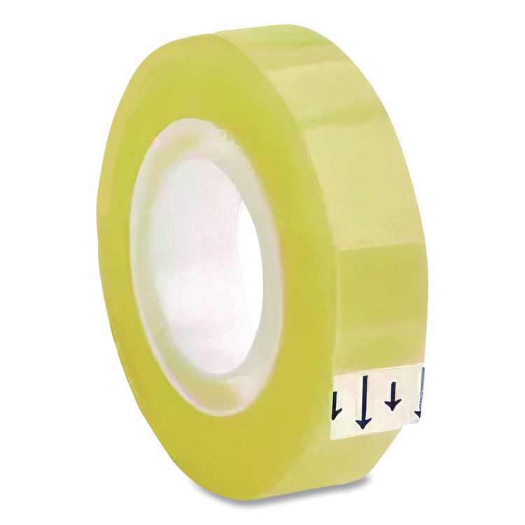 Transparent Tape, 1" Core, 0.75" x 83.33 ft, Clear, 12/Pack