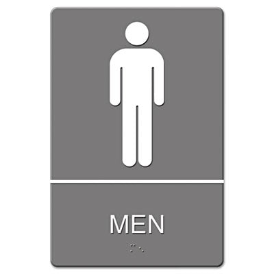 USS4817 SIGN,WALL,ADA,MEN,GY