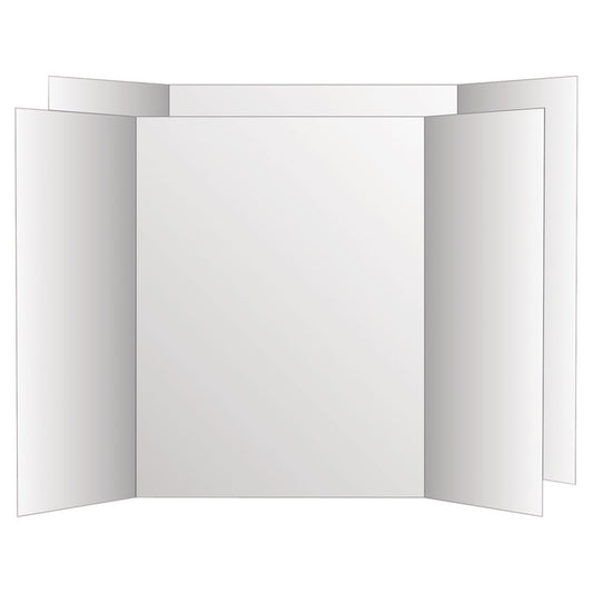 Two Cool Tri-Fold Poster Board, 36 x 48, White/White, 6/Carton