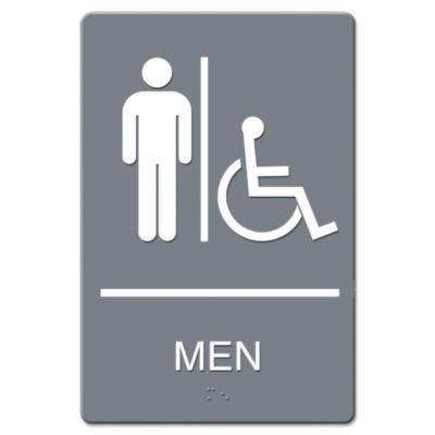USS4815 SIGN,WALL,ADA,MEN HC,GY