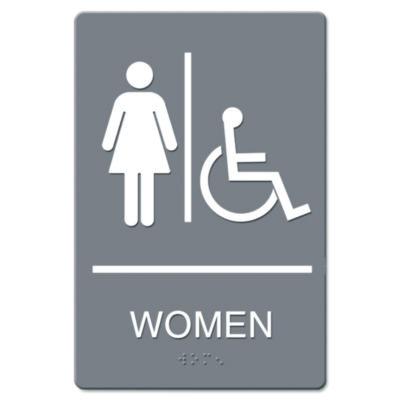 USS4814 SIGN,WALL,ADA,WMN,HC,GY
