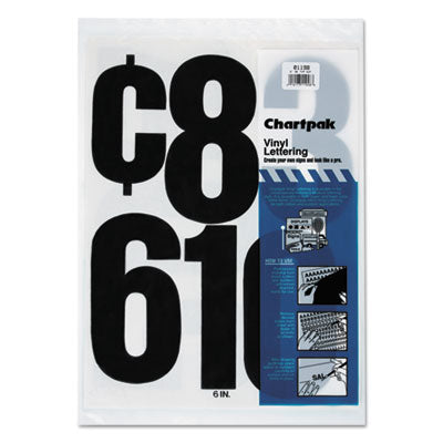 CHA01198 NUMBERS,VINYL,6",BK