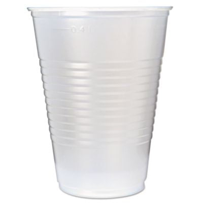FABRK16 CUP,PLASTIC,RIBBD,16OZ,TR