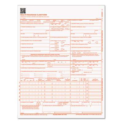 TOP50135RV FORM,CMS-1500,INS,250/PK