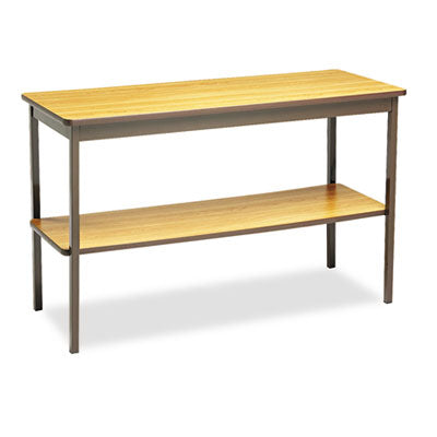 BRKUTS1848LQ TABLE,W/SHLF,18X48,OK/BR