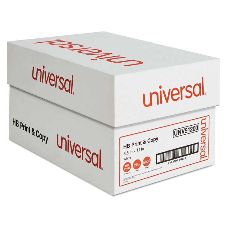 High-Bright Multipurpose Paper, 20 lb Bond Weight, 8.5 x 11, White, 500 Sheets/Ream, 10 Reams/Carton