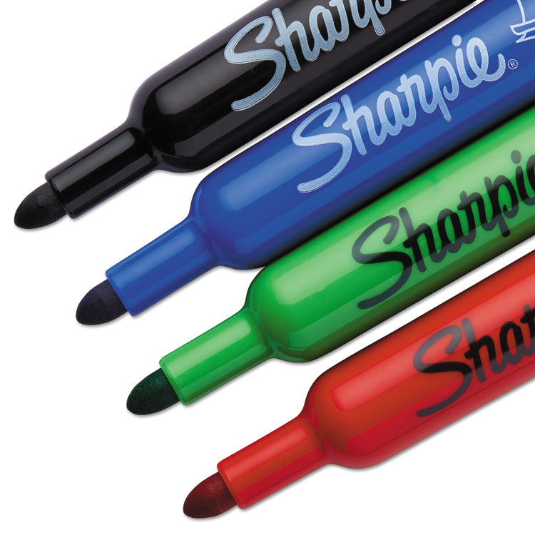 Flip Chart Marker, Broad Bullet Tip, Assorted Colors, 4/Set