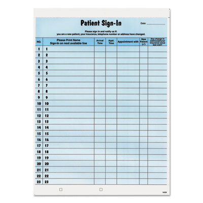 TAB14531 FORM,PATIENT SIGN-IN,BE