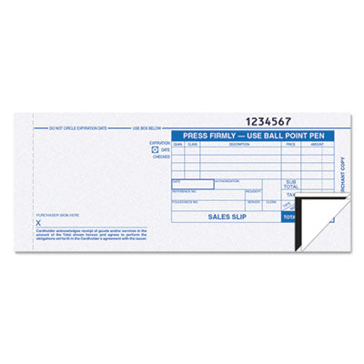 TOP38538 FORM,CREDIT CARD SLIP,WE