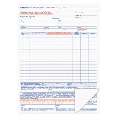 TOP3846 FORM,BILL/LADING,NCR,TRIP