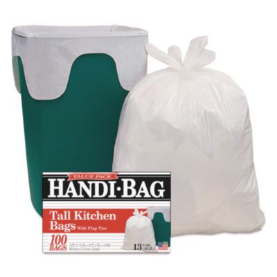 WBIHAB6FK100 LINER,13GAL,100/BX,WH