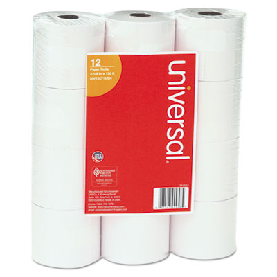 UNV35715GN PAPER,ROLLS,12/PK,WHT