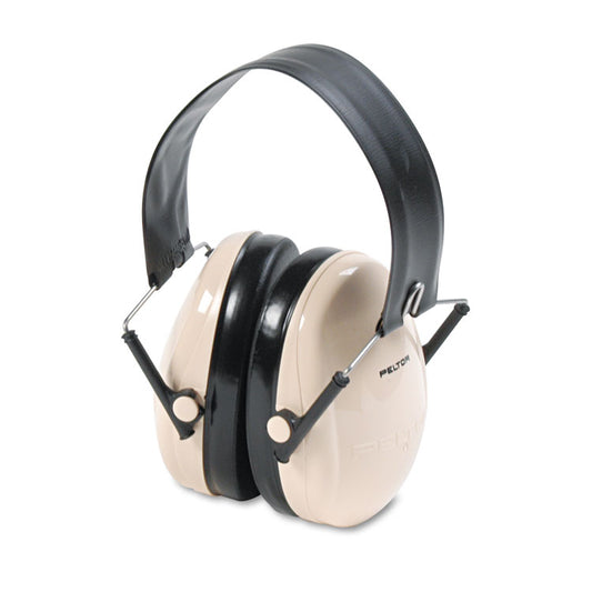 PELTOR OPTIME 95 Low-Profile Folding Earmuffs, 20 dB NRR, White/Black