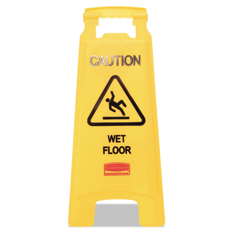 "Caution Wet Floor" Sign, 11 x 12 x 25, Yellow