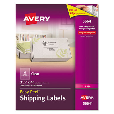 AVE5664 LABEL,LSR,3.33X4,300/BX