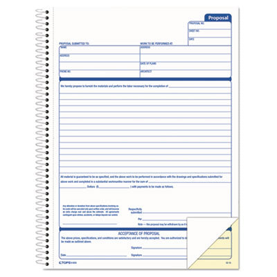 TOP41850 FORM,PROPOSAL,SPIRAL BOOK