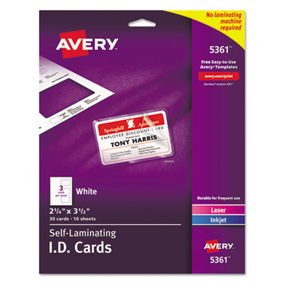 AVE5361 BADGE,NAME SELF LAMINATE