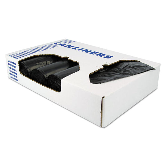 X-Liner Reprocessed Liners, 60 gal, 1.7 mil, 38" x 58", Black, 100/Carton
